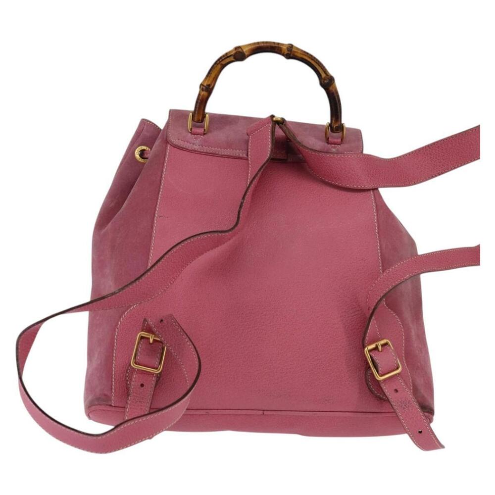 GUCCI Backpack Suede Pink Gold 003 2058 0016 Auth 144974 - Picture 2 of 16